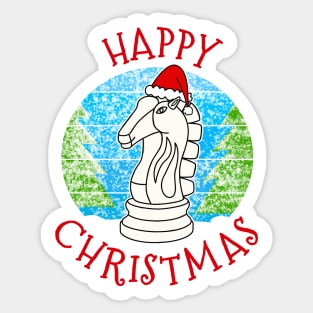 Christmas Chess Player Knight Xmas 2022 Sticker